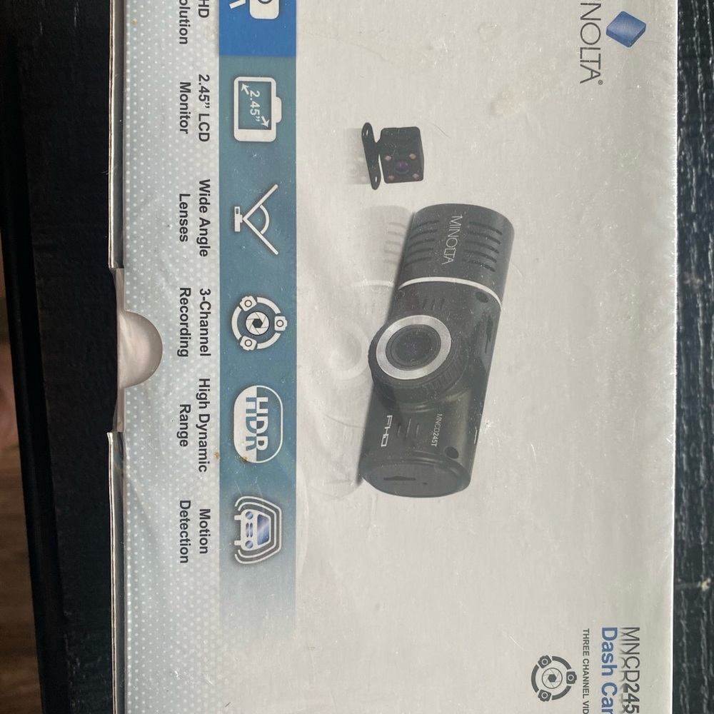 Black Dash Camera with LCD Display